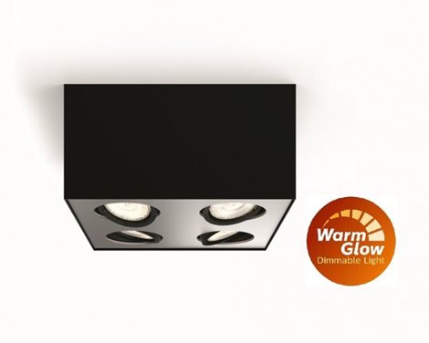 50494/30/P0 Box stropní bodové LED svítidlo 4x4,5W 2000lm 2200-2700K IP20 WarmGlow, černé 9