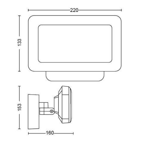 17436/30/P7 Hue White Welcome venkovní nástěnné LED svítidlo 28W 2300lm 2700K IP44 černý 45