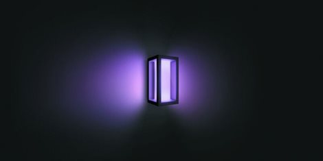 17429/30/P7 Hue WACA Impress venkovní nástěnné LED svítidlo 2x8W 1180lm 2200-6500K RGB IP44 černá 45