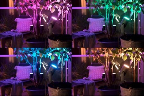 17428/30/P7 Hue WACA Lily venkovní spotové LED svítidlo 8W 650lm 2200-6500K IP65 RGB černá +adaptér 21