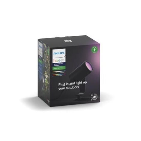 17428/30/P7 Hue WACA Lily venkovní spotové LED svítidlo 8W 650lm 2200-6500K IP65 RGB černá +adaptér 27