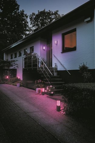 17432/30/P7 Hue WACA Impress venkovní sloupkové LED svítidlo 2x8W 1180lm 2200-6500K RGB IP44 černá 38