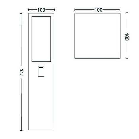 17432/30/P7 Hue WACA Impress venkovní sloupkové LED svítidlo 2x8W 1180lm 2200-6500K RGB IP44 černá 39
