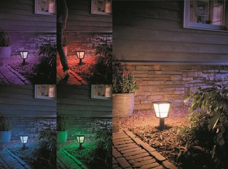 17441/30/P7 Hue WACA Econic venkovní sloupkové LED svítidlo 15W 1150lm 2200-6500K RGB IP44 černá 2