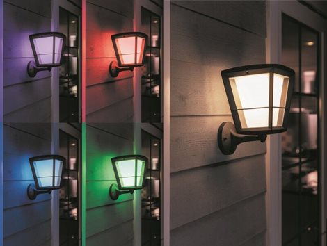 17439/30/P7 Hue WACA Econic venkovní nástěnné LED svítidlo 15W 1150lm 2200-6500K RGB IP44 černá 11