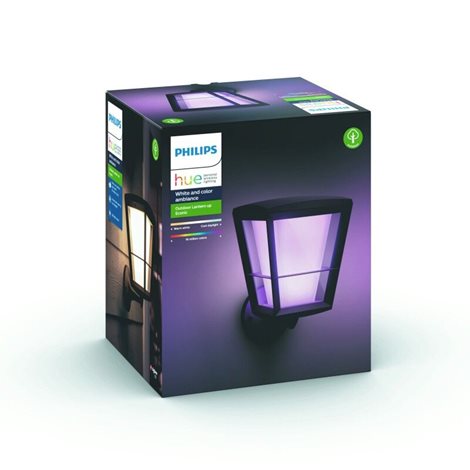 17439/30/P7 Hue WACA Econic venkovní nástěnné LED svítidlo 15W 1150lm 2200-6500K RGB IP44 černá 7