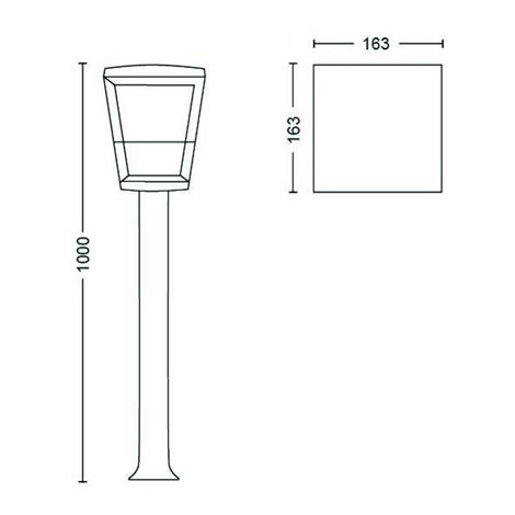 17442/30/P7 Hue WACA Econic venkovní sloupkové LED svítidlo 15W 1150lm 2200-6500K RGB IP44 černá 6
