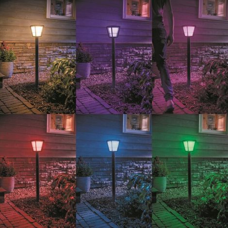 17442/30/P7 Hue WACA Econic venkovní sloupkové LED svítidlo 15W 1150lm 2200-6500K RGB IP44 černá 5