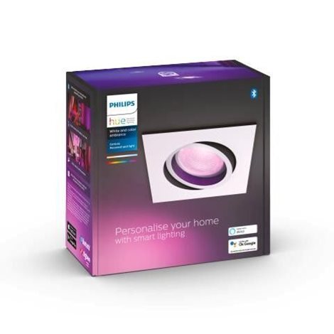 Hue WACA Centura podhledové LED svítidlo GU10 1x5,7W 350lm 2000-6500K RGB IP20 hranaté bílé 2