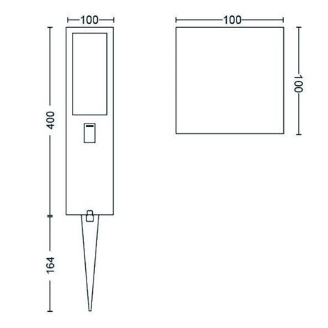 17434/30/P7 Hue WACA Impress venkovní sloupkové LED svítidlo 2x8W 1180lm 2200-6500K RGB IP44 černá 3