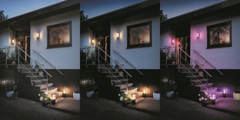 17434/30/P7 Hue WACA Impress venkovní sloupkové LED svítidlo 2x8W 1180lm 2200-6500K RGB IP44 černá 10