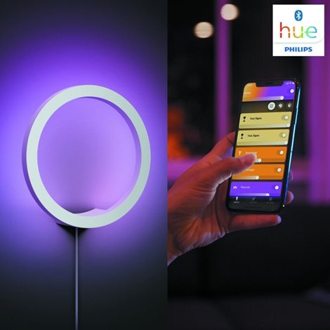 Hue WACA Sana nástěnné LED svítidlo 1x20W 1400lm 2000-6500K RGB IP20 25,5cm bílá 13
