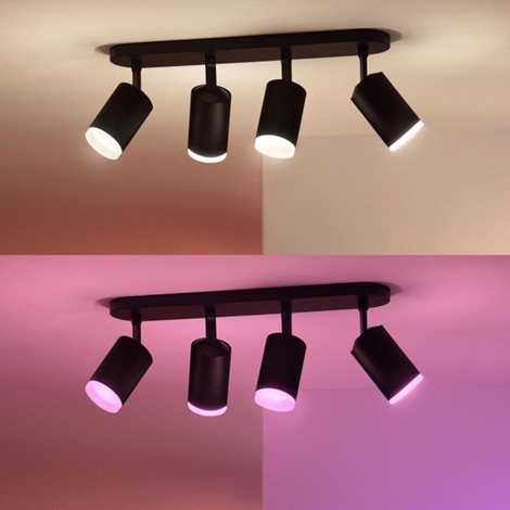 50634/30/P7 Hue WACA Fugato bodové LED svítidlo GU10 4x5,7W 350lm 2000-6500K RGB IP20 černá 8