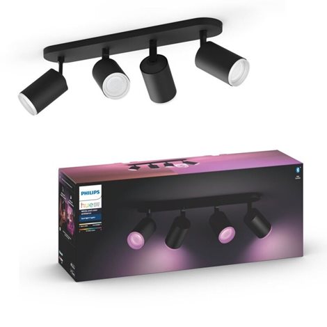 50634/30/P7 Hue WACA Fugato bodové LED svítidlo GU10 4x5,7W 350lm 2000-6500K RGB IP20 černá 3