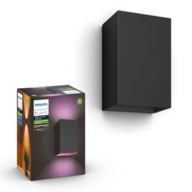 17464/30/P7 HUE WACA Resonate venkovní nástěnné LED svítidlo 2x8W 1200lm 2000-6500K RGB IP44, černé