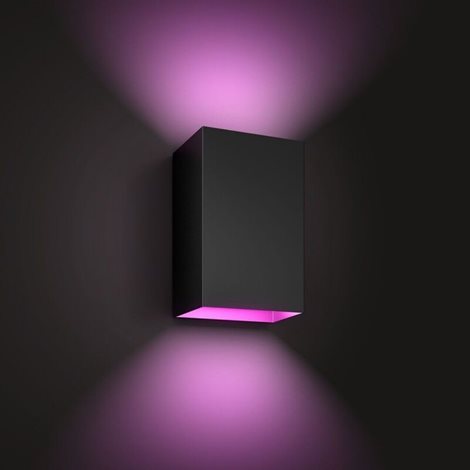 17464/30/P7 HUE WACA Resonate venkovní nástěnné LED svítidlo 2x8W 1200lm 2000-6500K RGB IP44, černé 3