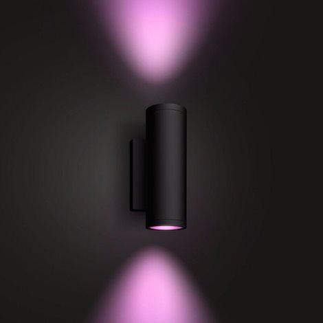 17463/30/P7 HUE WACA Appear venkovní nástěnné LED svítidlo 2x8W 1200lm 2000-6500K RGB IP44 černá 4