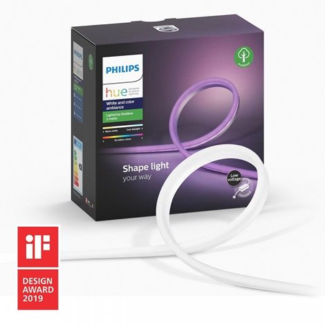 Hue WACA Outdoor LightStrip venkovní LED pásek 2m 1x19W 800lm 2000-6500K RGB IP67, bílý 11