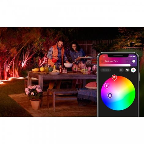 Hue WACA Outdoor LightStrip venkovní LED pásek 2m 1x19W 800lm 2000-6500K RGB IP67, bílý 8