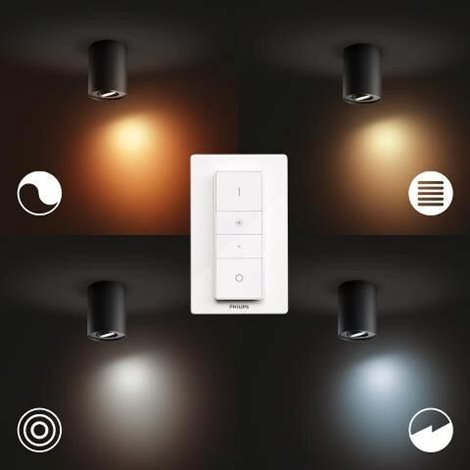 Hue WA Pillar bodové LED svítidlo GU10 5W 350lm 2200-6500K IP20 černá + ovladač 5