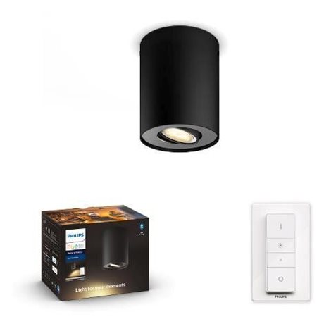 Hue WA Pillar bodové LED svítidlo GU10 5W 350lm 2200-6500K IP20 černá + ovladač 1