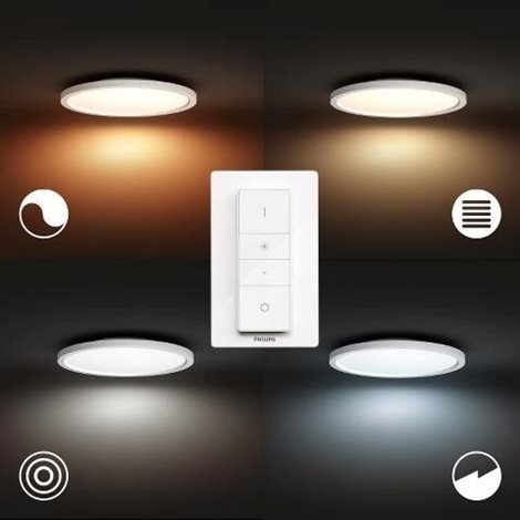 32164/31/P6 Hue WA Aurelle přisazený LED panel 24,5W 2450lm 2200-6500K IP20 39,5cm bílá + ovladač 6