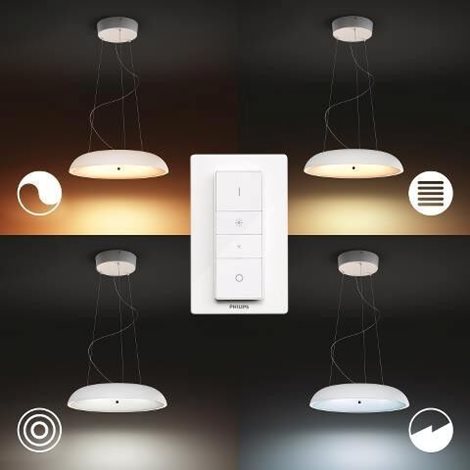 Hue WA Amaze závěsné LED svítidlo 25W 2900lm 2200-6500K IP20 43,4cm bílá + ovladač 3