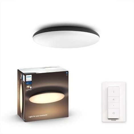 Hue WA Cher stropní LED svítidlo 1x24W 2900lm 2200-6500K IP20 47,5cm černá + ovladač 1