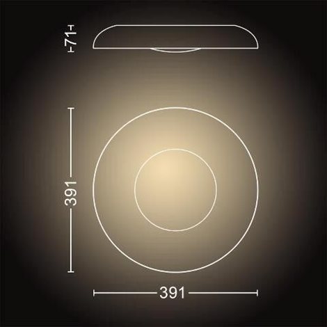 Hue WA Still stropní LED svítidlo 1x32W 2400lm 2200-6500K IP20 39,1cm černá + ovladač 2