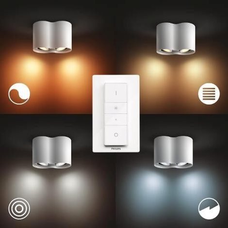 Hue WA Pillar bodové LED svítidlo GU10 2x5W 350lm 2200-6500K IP20 bílá + ovladač 8