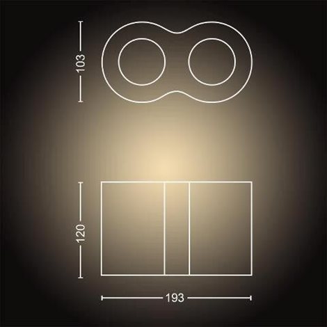 Hue WA Pillar bodové LED svítidlo GU10 2x5W 350lm 2200-6500K IP20 bílá + ovladač 4
