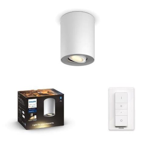 Hue WA Pillar bodové LED svítidlo GU10 1x5W 350lm 2200-6500K IP20 bílá + ovladač 1
