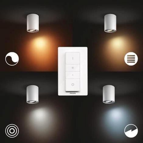 Hue WA Pillar bodové LED svítidlo GU10 1x5W 350lm 2200-6500K IP20 bílá + ovladač 2