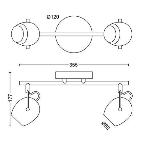 50612/30/P0 Rivano bodové LED svítidlo 8,4W 800lm 2700K IP20, černé 4