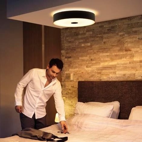 Hue WA Fair stropní LED svítidlo 1x25W 2900lm 2200-6500K IP20 44,4cm černá + ovladač 4