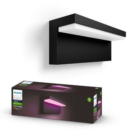 17456/30/P7 HUE WACA Nyro venkovní nástěnné LED svítidlo 1x13,5W 1020lm 2000-6500K RGB IP44 černá 1
