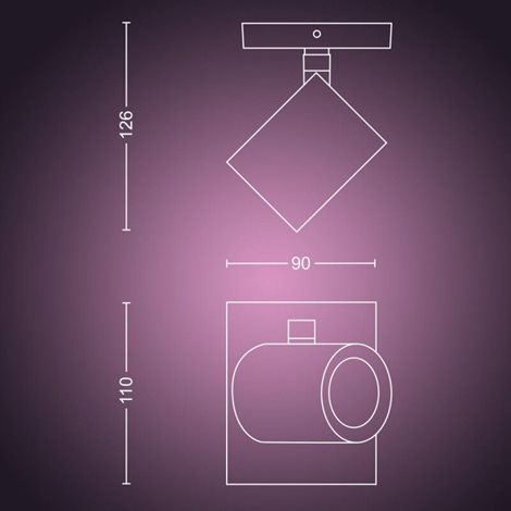 50621/31/P7 Hue WACA Argenta bodové LED svítidlo GU10 1x5,7W 350lm 2000-6500K RGB IP20 bílá 2