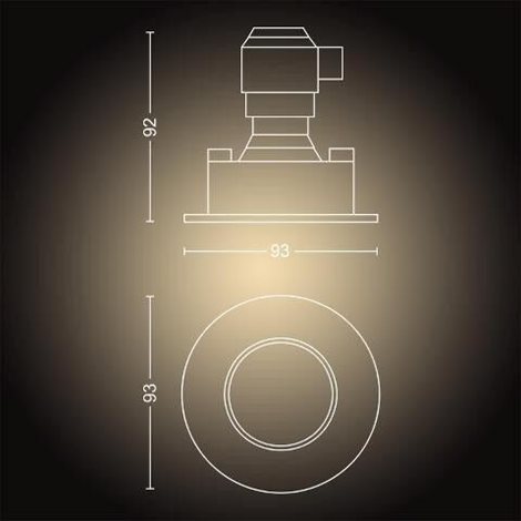 Hue WA Adore koupelnové zápustné LED svítidlo SET  3x5W 400lm 2200-6500K IP44 lesklý chrom + ovladač 7