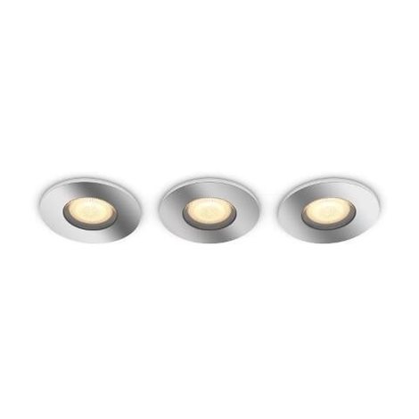 Hue WA Adore koupelnové zápustné LED svítidlo SET  3x5W 400lm 2200-6500K IP44 lesklý chrom + ovladač 8