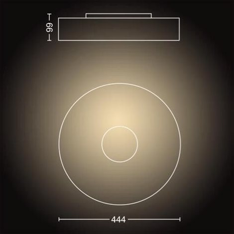 Hue WA Fair stropní LED svítidlo 1x25W 2900lm 2200-6500K IP20 44,4cm bílá + ovladač 4