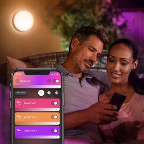 17465/30/P7 HUE WACA Daylo venkovní nástěnné LED svítidlo 1x15W 1200lm 2000-6500K IP44 černá 6