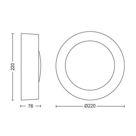 17465/30/P7 HUE WACA Daylo venkovní nástěnné LED svítidlo 1x15W 1200lm 2000-6500K IP44 černá 2