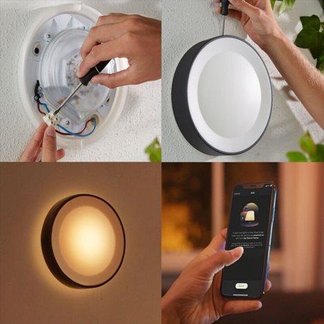 17465/30/P7 HUE WACA Daylo venkovní nástěnné LED svítidlo 1x15W 1200lm 2000-6500K IP44 černá 7