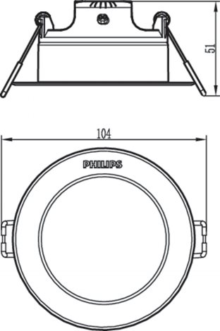 DIAMOND podhledové LED svítidlo 3,5W 300lm 2700K 9,5cm kulaté IP20, bílé 2