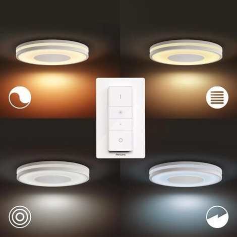Hue WA Being stropní LED svítidlo 1x32W 2400lm 2200-6500K IP20 34,8cm bílá + ovladač 3