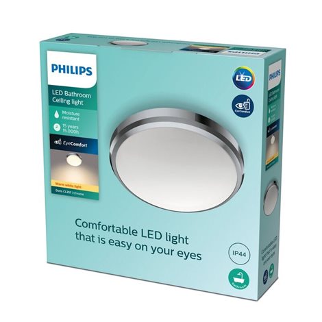 Doris CL257 koupelnové přisazené LED svítidlo 1x6W 600lm 2700K IP44 22cm, chrom 2
