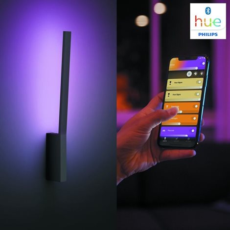 Hue WACA Liane nástěnné LED svítidlo 1x12,2W 850lm 2000-6500K RGB IP20 černá 6