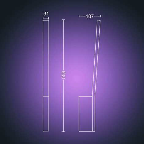 Hue WACA Liane nástěnné LED svítidlo 1x12,2W 850lm 2000-6500K RGB IP20 černá 10