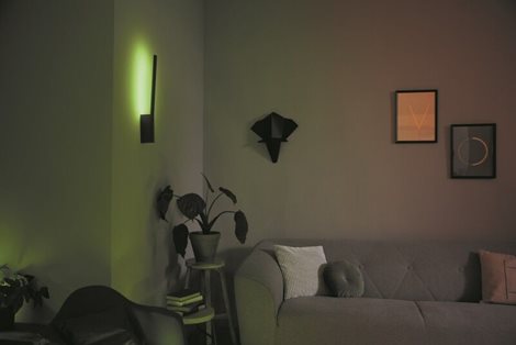 Hue WACA Liane nástěnné LED svítidlo 1x12,2W 850lm 2000-6500K RGB IP20 černá 3