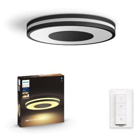 Hue WA Being stropní LED svítidlo 1x32W 2400lm 2200-6500K IP20 34,8cm černá + ovladač 1
